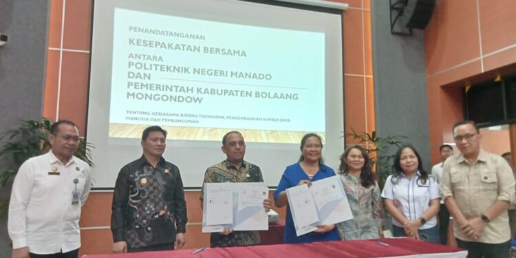 Pemerintah Bolmong dan Polimdo jalin kerja sama. (foto: meikel/barta)