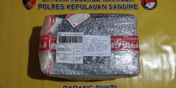 Foto: Barang Bukti yang Diamankan Polres Kepulauan Sangihe. (Dok. Istimewa)