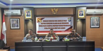 Kegiatan penelitian STIK Lemdiklat Polri yang dilaksanakan di Aula ED Polres Bitung. (foto: Chris/Barta1)