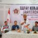 Plt Ketua PWI Sulut, Vanny Loupatty membawakan sambutan pada (Rakerda) Perdana PWI Kota Bitung. (foto: Chris/Barta1)
