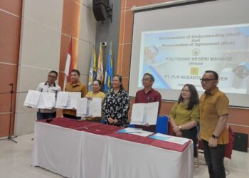 Polimdo menandatangani Memorandum of Understanding (MoU) dan Memorandum of Agreement (MoA) bersama PT PLN Nusantara Power. (foto: meikel/barta)