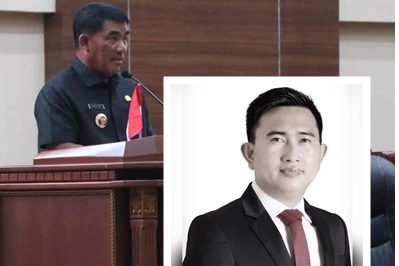 Gubernur Yulius Selvanus dan Ketua Fraksi PDI Perjuangan, Rocky Wowor. (foto: istimewa)