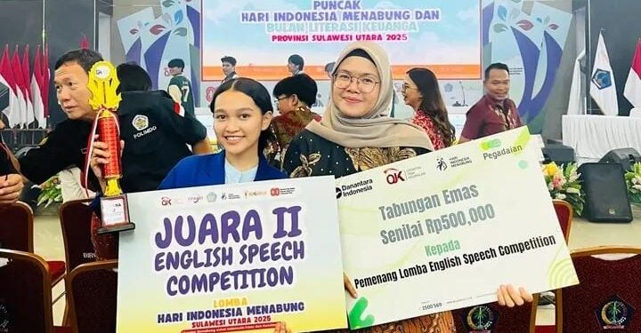 Syamazetha Nandra Vinka bersama dosen pembimbing Ibu Dosen Mega Wulandari. (foto: istimewa)