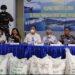 Foto: Konferensi pers penyerahan barang bukti oleh Lanal Tahuna. (Dok. Rendy/Barta1)