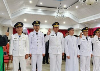 Foto: Pejabat-pejabat yang dilantik oleh Bupati Kepulauan Sangihe. (Dok. Rendy/barta1)