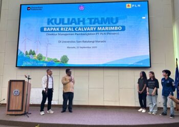 Kegiatan PLN bersama mahasiswa Universitas Sam Ratulangi Manado. (foto: Humas PLN)