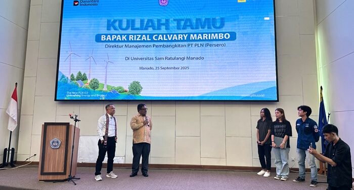 Kegiatan PLN bersama mahasiswa Universitas Sam Ratulangi Manado. (foto: Humas PLN)