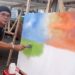 Pelukis Jaya Masloman di arena, Eco Vibe Festival 2025