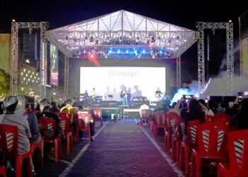 Suasana Eco Vibes Fest 2025 di Kompleks Mega Mas Manado. (foto: Barta1)