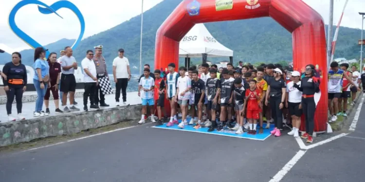 Kemeriahan Fun Run 5 Km HUT ke-80 Kemerdekaan RI yang Dibuka Wabup Sitaro