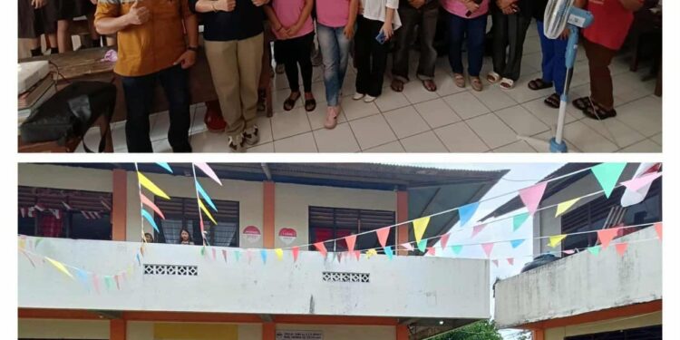 Tim pengabdian Politeknik Negeri Manado bersama Guru dan Siswa SD GMIM 14 Manado. (foto; istimewa)