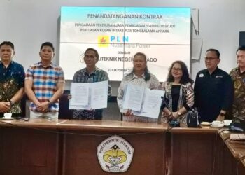 MoU bersama PLN Nusantara Power, Polimdo Garap FS Perluasan Kolam Intake PLTA Tonsealama