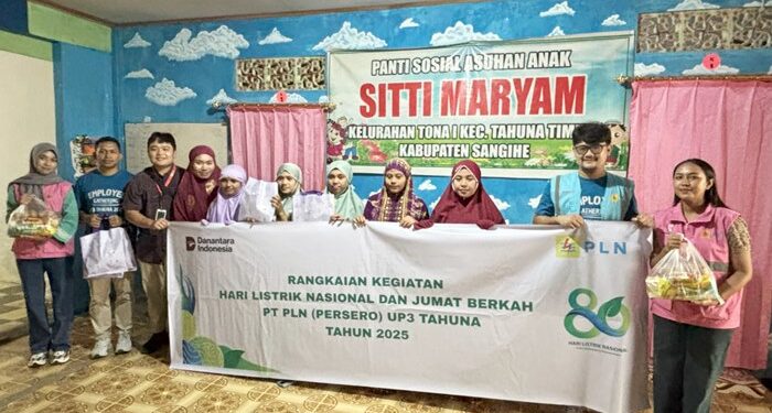 Kegiatan bhakti sosial yang digulir PLN UP3 Tahuna foto Humas PLN. (foto: Humas PLN)