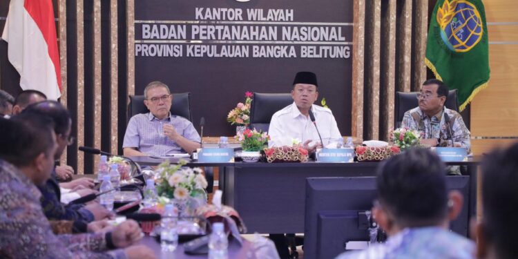 Menteri Nusron Wahid Beri Arahan ke Jajaran di Kepulauan Bangka Belitung