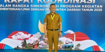 Foto: Sekda Sangihe mengikuti kegiatan Koordinasi dalam Rangka Sinkronisasi Program Kegiatan Kementerian/LPNK dengan Pemerintah Daerah Tahun 2025 yang dilaksanakan di Institut Pemerintahan Dalam Negeri (IPDN) Jatinangor, Jawa Barat, Selasa (28/10/2025). (Dok. Istimewa)