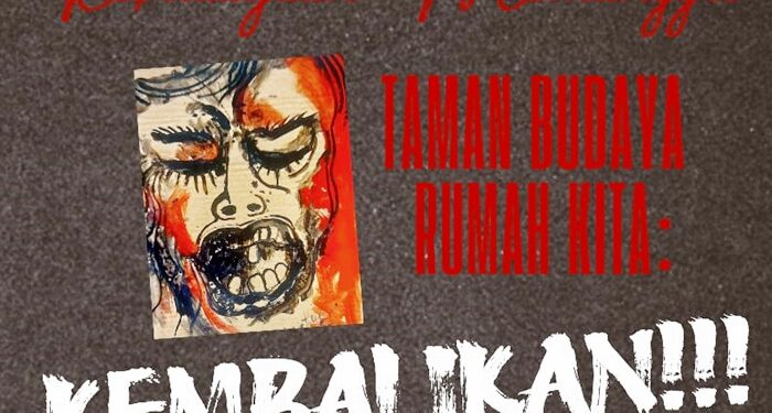 Seniman dan pelaku budaya siap aksi damai memrotes pengalihan lahan Taman Budaya Sulut menjadi SPBU. (gambar ilustrasi: Gemas)