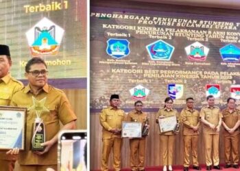 Wabup Heronimus Makainas Terima Penghargaan Peringkat 2 Penurunan Stunting