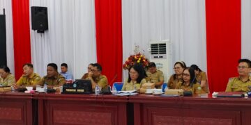 Foto: Bagian Ekonomi Setda Sangihe saat mengikuti RDP di Kantor DPRD Sangihe, Senin (27/10/2025)