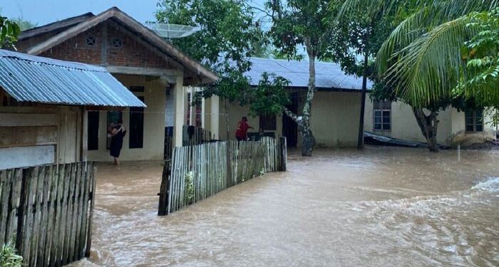 Banjir yang merendam salah satu daerah di Aceh. (foto: Pemprov Aceh)