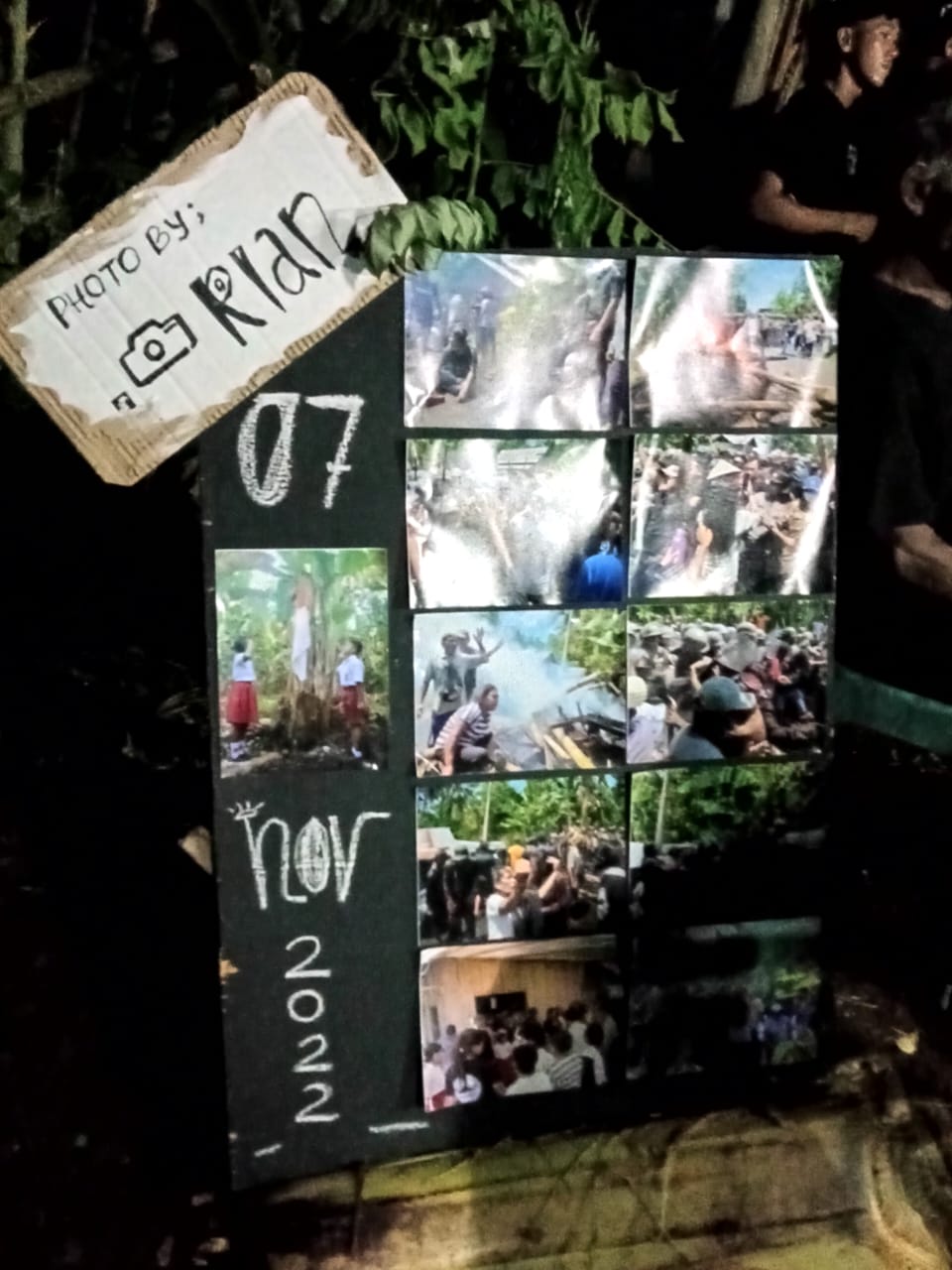 Foto merefleksikan petani mempertahankan lahannya yang saat itu mau digusur alat negara. (foto: Meikel/Barta)