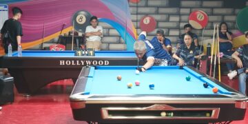 Foto: Atlet Biliar Sangihe Berlaga di Porprov XII Sulut di Manado. (Dok. Istimewa)