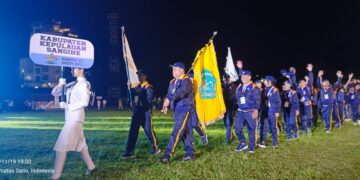 Foto: Kontingen Porprov XII Kabupaten Kepulauan Sangihe. (Dok.Istewa)