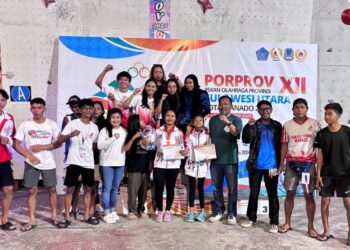 Atlet Panjat Tebing Manado Sapu Bersih Peringkat 1 dan 2 di Porprov XII,  Juara Lead Perorangan