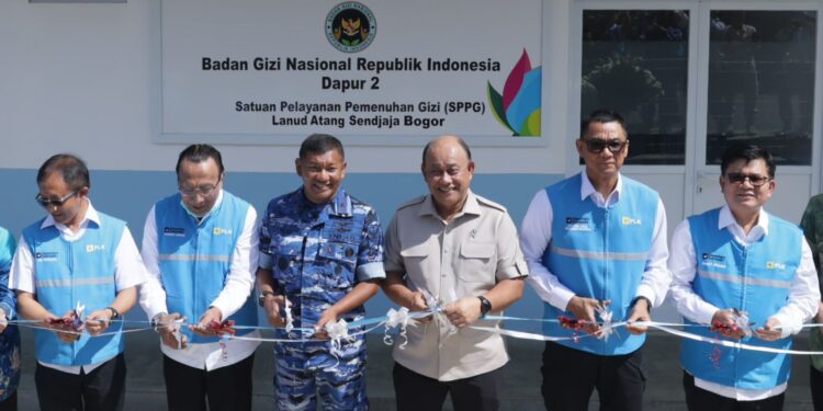 Peresmian fasilitas Dapur 2 Satuan Pelayanan Pemenuhan Gizi (SPPG) Lanud Atang Sendjaja di Kabupaten Bogor. (foto: Humas PLN)