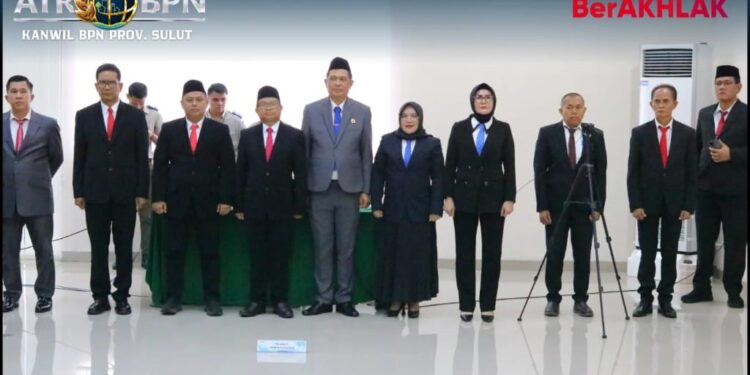 Pejabat BPN Manado ikut Dilantik Bersama 840 Pejabat Kementerian ATR/BPN