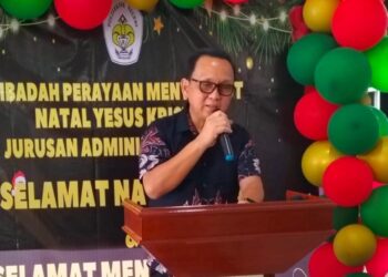 Ibadah Pranatal Jurusan AB Polimdo, Ir Rudolf E G Mait : Senantiasa Mengucap Syukur