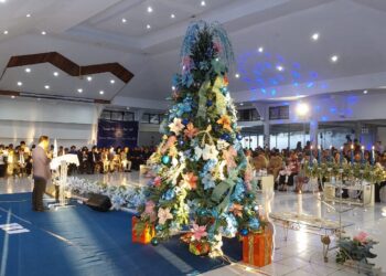 Foto: Perayaan Natal Oikumene Pemerintah Kabupaten Kepulauan Sangihe yang dilaksanakan di Papanuhung Santiago Tampunganglawo. (Dok. Dys Salamate)