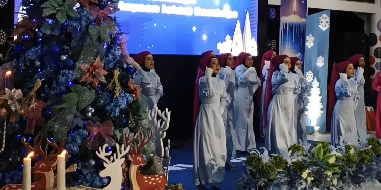 Foto: Kesenian Islami Hadrah Turut Memeriahkan Natal Oikumene Pemkab Sangihe. (Dok. Rendy/Barta1)