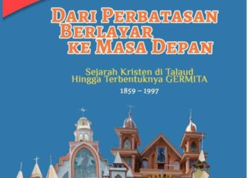 Buku sejarah gereja di Talaud. (Foto: Pitres Sombowadile)