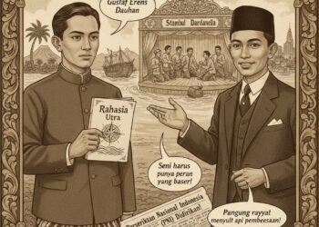 Gerakan politik kebangsaan di pulau Siau. (Gambar: Ilustrasi AI)