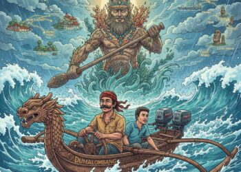 Epik samudera orang pelaut-pelaut Nusa Utara. (Gambar: Ilustrasi AI_