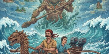 Epik samudera orang pelaut-pelaut Nusa Utara. (Gambar: Ilustrasi AI_