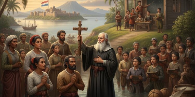 Pendidikan dan Kekristenan di Kerajaan Tagulandang. (Gambar: Ilustrasi AI)
