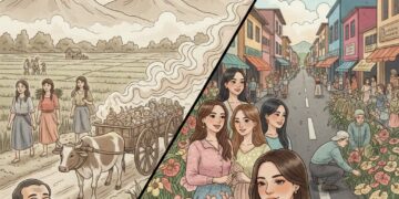 Negeri gadis berpipi merah. (Gambar: Ilustrasi AI)