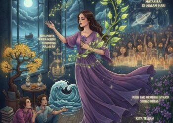 Puisi karya Iverdixon Tinungki. (Gambar: Ilustrasi AI)