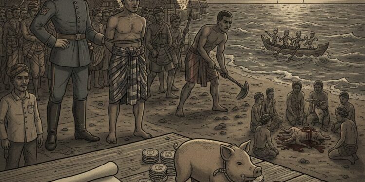 Era penjajahan belanda di Sangihe Talaud. (Gambar: Ilustrasi AI)