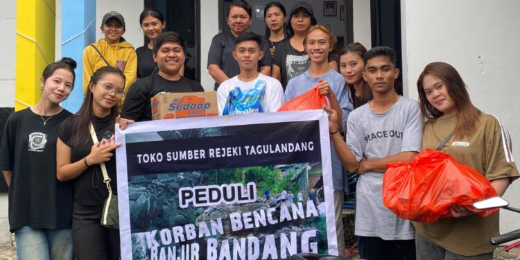 Anak Muda Mandolokang Bersatu Galang Donasi untuk Korban Banjir Bandang di Pulau Siau