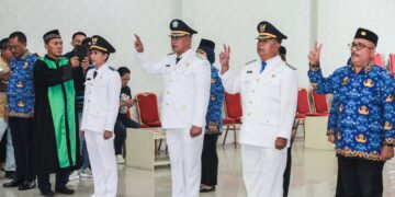 Foto: Sejumlah pejabat dilantik di Ruang Serbaguna Rumah Jabatan Bupati, Kamis, (29/1/2026). (Dok. Istimewa)