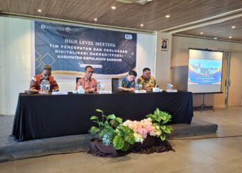 Foto: High Level Meeting Tim Percepatan dan Perluasan Digitalisasi Daerah (TP2DD) yang dirangkaikan dengan rapat Tim Pengendalian Inflasi Daerah (TPID) di Ballroom Tahuna Beach Hotel, Jumat, (30/1/2026). (Dok. Istimewa)