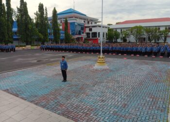 Foto: Apel rapat kerja perdana pemerintah Kota Bitung. (Dok. Istimewa)