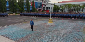 Foto: Apel rapat kerja perdana pemerintah Kota Bitung. (Dok. Istimewa)