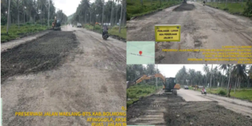 Menjelang arus mudik Idul Fitri 1447 Hijriah, BPJN Sulut bergerak mempercepat patching dan preservasi ruas jalan nasional Poigar–Kaiya–Maelang–Attinggola demi keselamatan dan kenyamanan pemudik. (foto: BPJN)