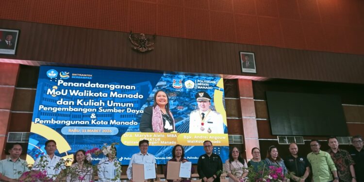 Polimdo dan Pemkot Manado MoU, Begini Harapan Direktur Maryke Alelo ke Walikota Andrei Angouw