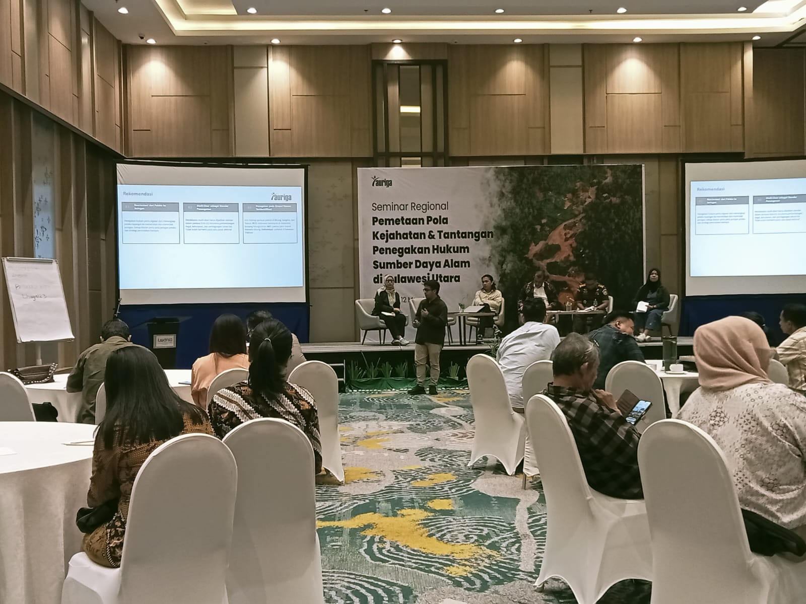 Workshop bertajuk Pola Kejahatan dan Tantangan Penegakan Hukum Sumber Daya Alam di Provinsi Sulut 2020–2025. (foto : Meikel/Barta).