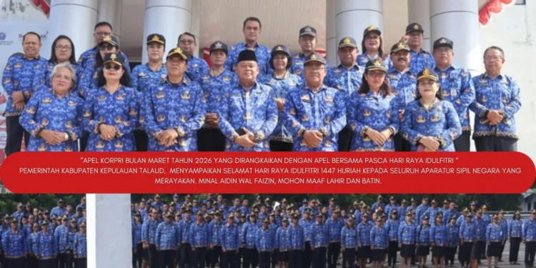 Pemkab Talaud Gelar Apel Korpri dan Halal Bihalal.