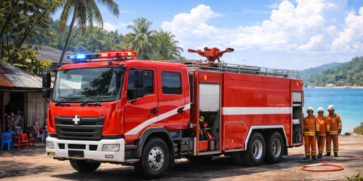 Foto ilustrasi mobil Damkar.
